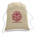 Small Natural 100% Cotton Drawstring Backpack - 1 Color (14"x18")